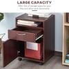 NicBex 1 Drawer Mobile File Cabinet with 1 Open Shelf and 1 Cabinet,Office Cabinet with Metal Handles and Casters,Filing Cabinet for Home Office - 4 of 4