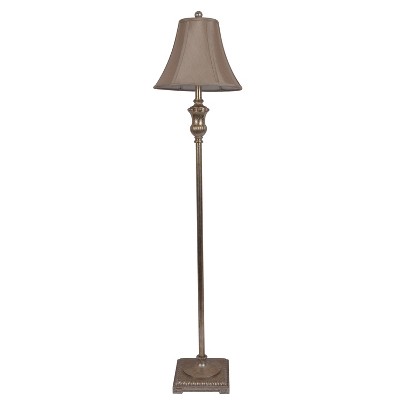 60" x 14" 3-way Alice Traditional Floor Lamp Beige - Decor Therapy