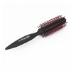 Unique Bargains Plastic Tapering Handle Round Brush Bristles Curly Hair Comb Hairbrush Black 1 Pc - 2 of 4