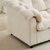 99" Deep Seat Chenille Sofa Couch, Fluffy Upholstered 3-Seater for Living Room, Bedroom, or Apartment, Comfy Modern Lounge Furniture - 4 of 4