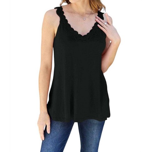 Women's Effortless Elegance Lace V-Neck Cami - Basic Bae - image 1 of 4