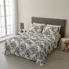 100% Turkish Cotton Classic Printed Flannel Sheet Set - Isla Jade - 2 of 4