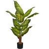 Monarch Specialties Artificial Plant 47 inch Tall Evergreen Tree Indoor Faux Fake Floor Greenery Potted Real Touch Decorative Green Leaves Black Pot - 2 of 4