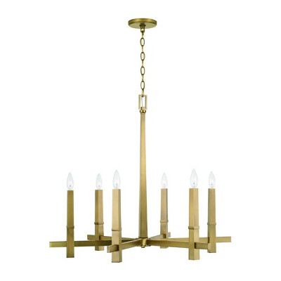 Blake 6-Light Aged Brass Candle Chandelier