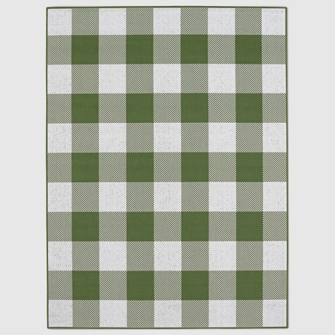 30 X 50 Buffalo Plaid Outdoor Rug Green Threshold Target
