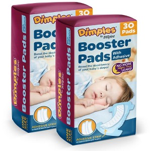 Inspire Dimples Booster Pads, Baby Super Absorbent Diaper Doubler with Adhesive (ALL SIZES) - 1 of 4