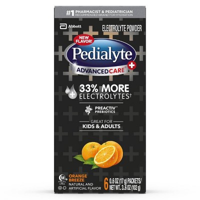 Pedialyte AdvancedCare Plus Electrolyte Powder Orange Breeze -3.6oz Total