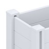 PexFix 39.2 in. L x 13 in. H Outdoor White Rectangular Vinyl Rail and Garden Fence Planter for Vegetables Flowers - 3 of 4