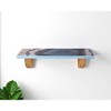 HomeRoots 36" Blue And Natural Wood Agate Pattern Wall Mount Accent Shelf - 2 of 4