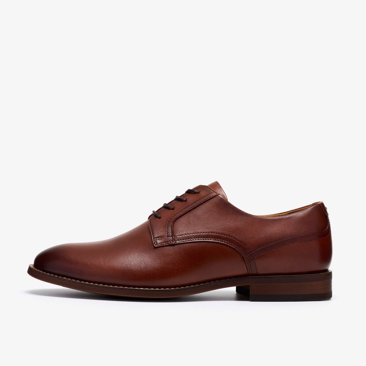 Clarks Mens Bowburn Lace Tan Leather Shoes - thumbnail 2