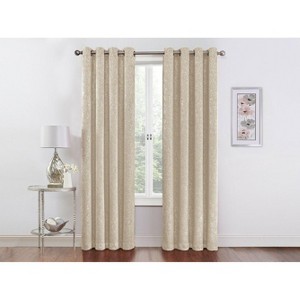 GoodGram 2 Pack Hotel Thermal Grommet 100% Blackout Window Curtain Panels - 1 of 2