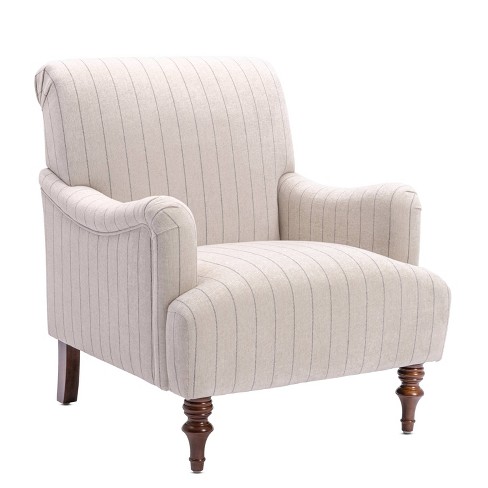 Comfort Pointe Seville Striped Arm Chair Sea Oat: Upholstered ...