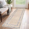 Washable Area Rugs Modern Bordered Floor Cover, Non-Slip Geometric Accent Carpet, Stain-Resistant Low Pile Indoor Mat - 3 of 4