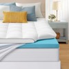 HYLEORY Dual Layer 4 Inch Memory Foam Mattress Topper, 2 Inch Gel Memory Foam and 2 Inch Cooling Pillow - image 4 of 4