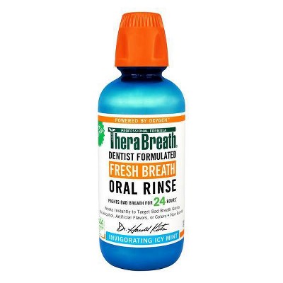 TheraBreath Fresh Breath Oral Rinse Icy Mint - 16 fl oz