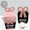 Big Dot of Happiness Rose Gold Happy New Year - Square Favor Gift Boxes - New Years Eve Party Bow Boxes - Set of 12 - 3 of 4