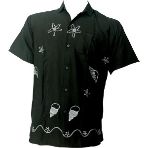 LA LEELA Men's Hawaiian Shirt Fashion Button Down Short Sleeves Holidays Aloha Party Casual Tops Summer Beaches Shirts for Mens - 1 of 2