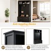 Kumasinova 4-in-1 Hall Tree with 6 Gold Hooks,47.2"/55.9" Entryway Shoe Rack with Woodgrain Bench,Clothes Rack with 2 Drawers,Garment Rack for Hallway - 4 of 4