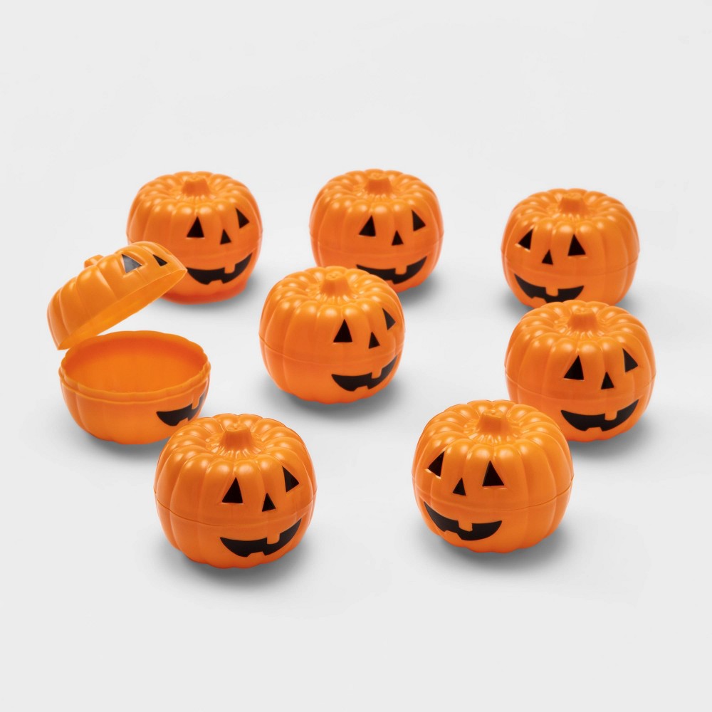 Halloween 8ct Orange Printed Scavenger Hunt Halloween Fillable Pumpkins - Hyde & EEK! Boutique