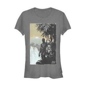 Juniors Womens Marvel Black Panther Painted Wakanda T-Shirt - 1 of 3