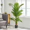 TopComfy Artificial Trees 150cm Artificial Palm Tree Realistic Indoor Palm Tree Lifelike Fronds Faux Tropical Tree for Home Decor, Green, 62.5"*8"*8" - 2 of 4