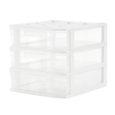 Stackable Clear Plastic Organizer Drawers 4.5-inches Tall Organize  Cosmetics And Beauty Supplies