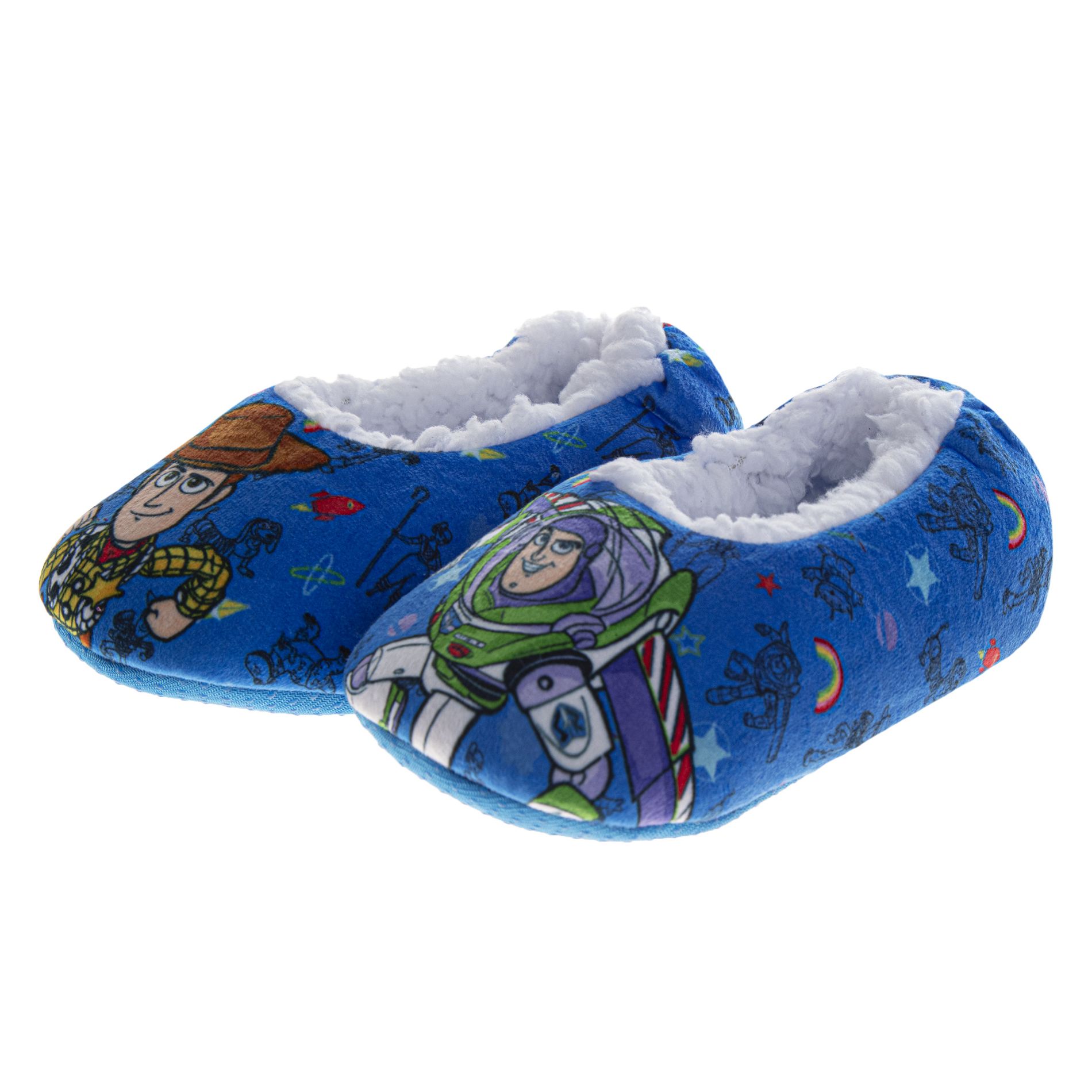 Boys Character Sock Slippers – Paw Patrol, Ninja Turtles, Toy Story, Spider-Man & Sonic Cozy Plush House Shoes  (Toddler)