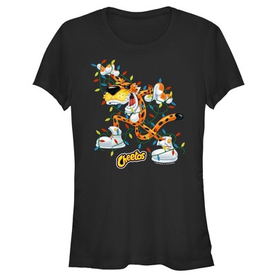 Juniors Womens Doritos Christmas Lights Chester T-Shirt