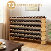 Wine Rack Stackable Bamboo Free Standing Wine Racks, Bottles Storage Display Shelf - 2 of 4