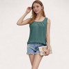 Anna-Kaci Women's Sleeveless Scoop Neck Tank Top with Keyhole Front Detail and Pleated Accents - 3 of 4