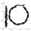 Chisel Stainless Steel Polished Black IP-plated Twisted Hoop Earrings - 4 of 4