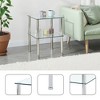 Lirago 2-Tier Clear Glass Side Table-Modern Space-Saving End Table with Double Storage Shelves for Living Room and Bedroom 17.71"Wx17.71"Lx23.62"H - 4 of 4
