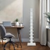 HomeRoots 60" White Metal Ten Shelf Modern Tower Bookcase - 2 of 3