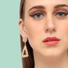 SOHI Women's Gold Corroded Drop Earrings - 3 of 3