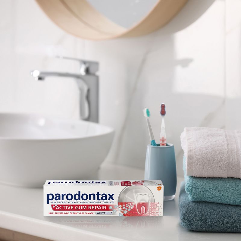Parodontax Active Gum Repair Whitening Toothpaste - 3.4oz/3pk, 4 of 9