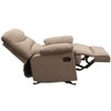 GDFStudio James Microfiber Upholstered Recliner with External Latch Handle - 2 of 4
