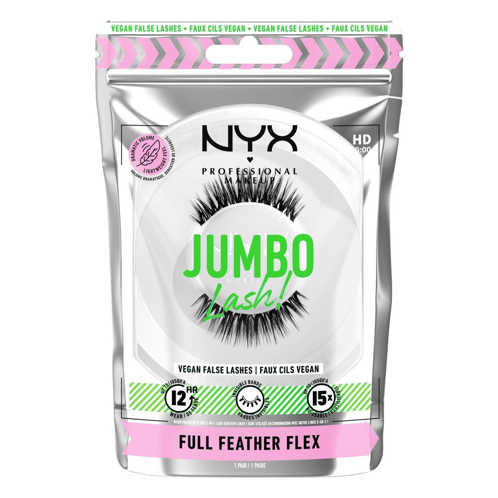 Photos - False Eyelashes NYX Professional Makeup Jumbo Lash Vegan  - 07 Full Feather Flex 