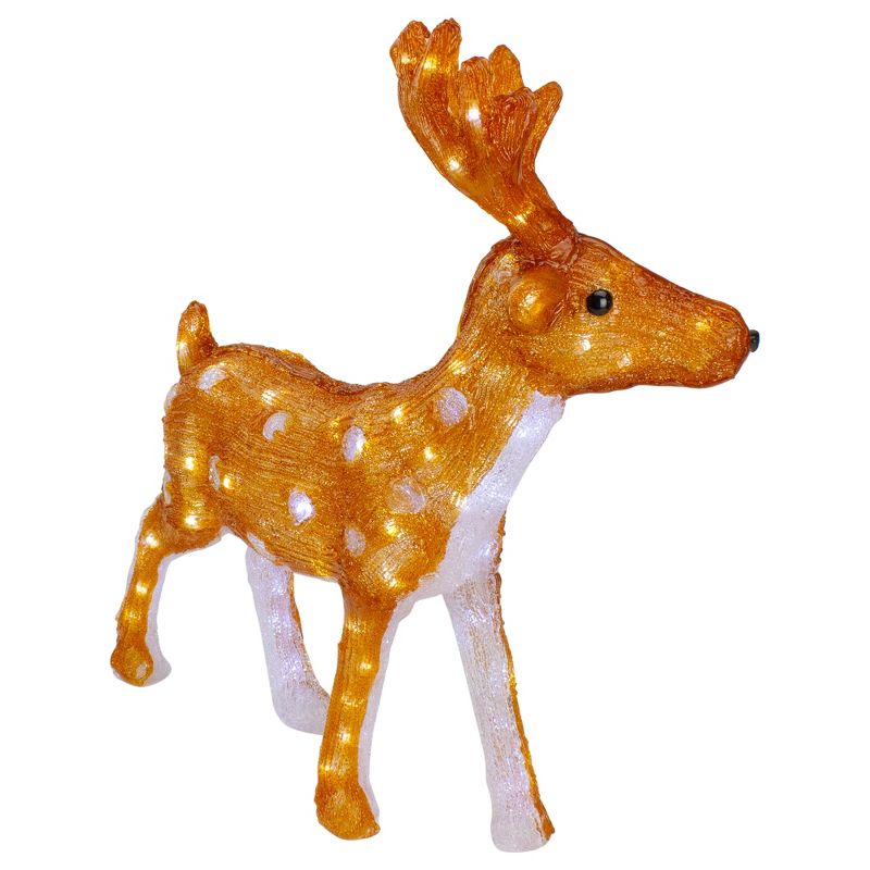 Northlight LED Lighted Commercial Grade Acrylic Mini Reindeer Outdoor Christmas Decoration - 24" - Warm White Lights, 3 of 7