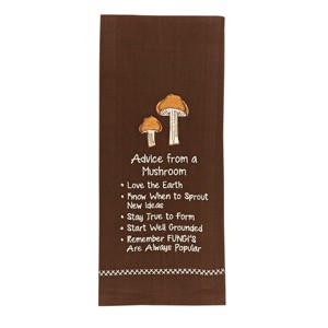 Park Designs Advice From Mushroom Dishtowel Set of 2 - 1 of 3