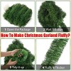 Pre-Lit Norfolk Pine Garland with Warm White Lights, Artificial Christmas Greenery for Indoor Outdoor Holiday Home and Party Decor - 4 of 4