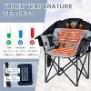 Docred 400LBS Oversized Heated Camping Chair - Oversized Padded Outdoor Chair USB Heating, Side Pocket & Carry Bag for Patio, Beach, Fishing - 2 of 4