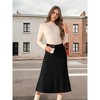 INSPIRE CHIC Women's Elastic High Waist A-Line Ribbed Knit Sweater Skirt - 2 of 4