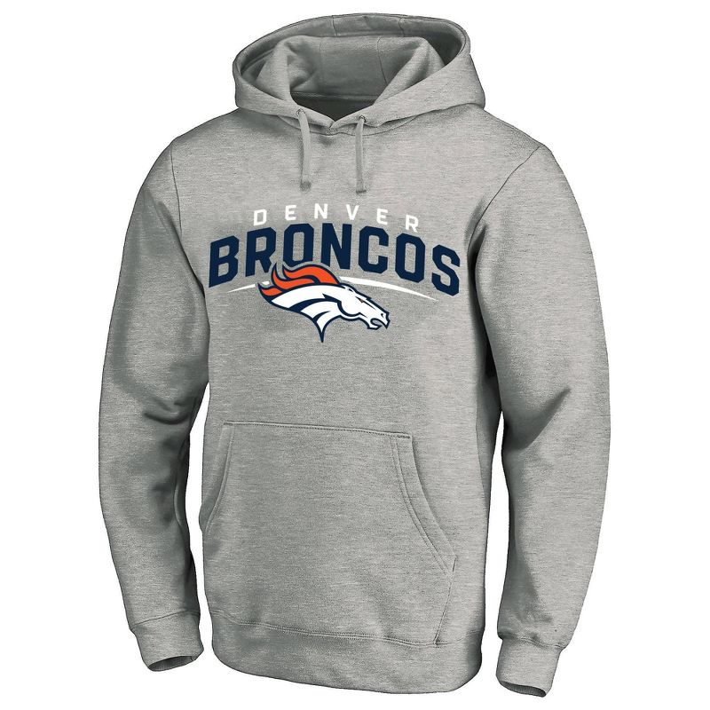 NFL Denver Broncos Men's Big & Tall Long Sleeve Core Fleece Hooded Sweatshirt, 1 of 4