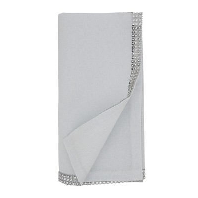 White Studded Design Table Napkins Set of 4