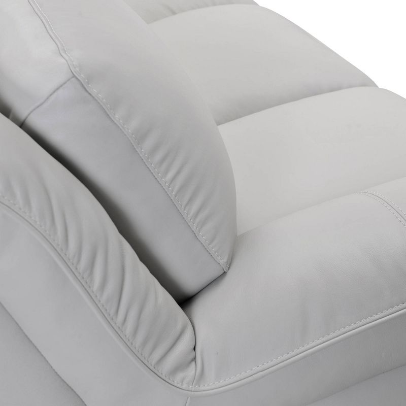 Zanna Genuine Leather Sofa Dove Gray - Armen Living, 6 of 10