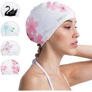 DSANE Stylish Silicone Swim Cap for Women ¨C Comfortable, Durable, and Hair-Protecting Design - 1 of 1