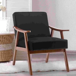 CAVINAS Upholstered Accent Chair with Extra-Thick Backrest,Lounge Chair,Modern Wingback Chair for Bedroom,Reading Room - 1 of 4