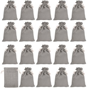Unique Bargains Durable Large Capacity Coin Sacks Bag with Drawstring 20 Pcs - 1 of 4