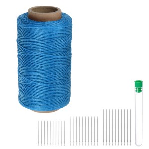 Unique Bargains Wear-Resistant Polyester Embroidery Waxed Thread with Needles - 1 of 4