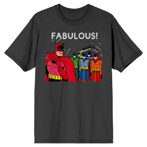 Batman Fabulous Man in Mask Men's Charcoal T-shirt - 1 of 1